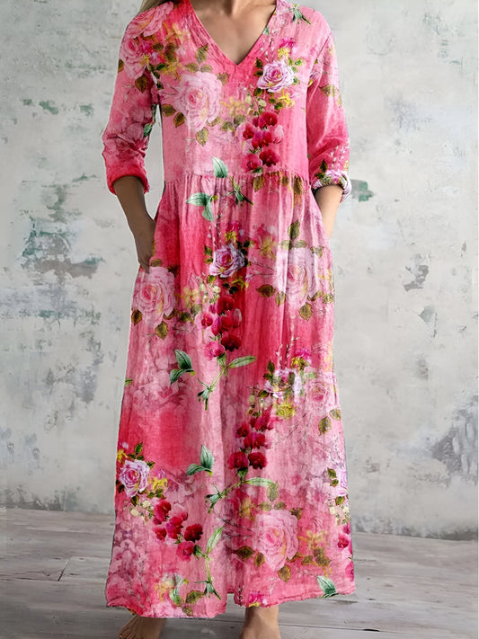 Tiana Orchid Maxi Dress Coral Pink