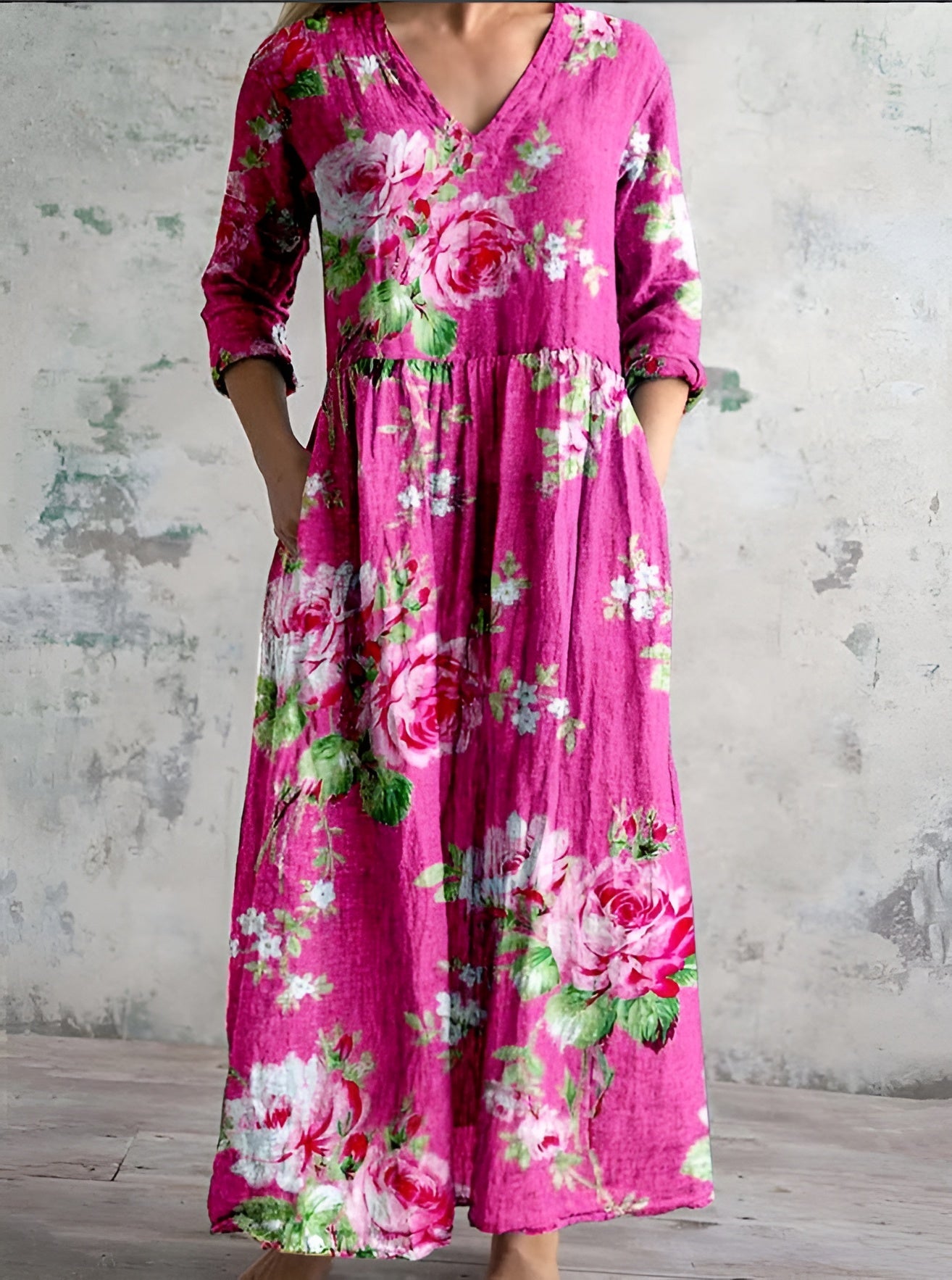 Tiana Orchid Maxi Dress Bright Fuchsia