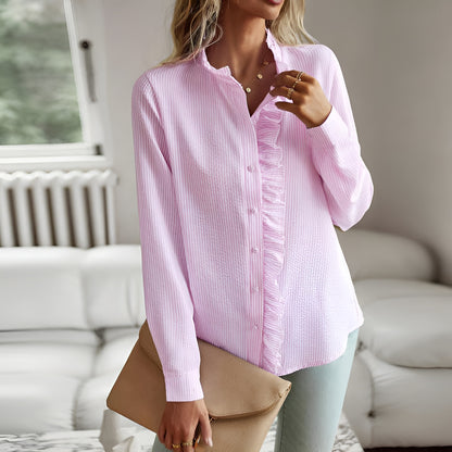 Danielle Ruffle Long Sleeve Shirt